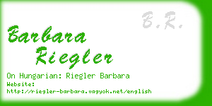 barbara riegler business card